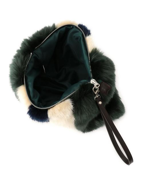 BEAUTY&YOUTH UNITED ARROWS(ビューティーアンドユースユナイテッドアローズ)の「BY Chic Choc ラインフェイクファークラッチ◆(クラッチバッグ・レディース・ベージュ/ダークグリーン・フリー)」の9枚目の写真