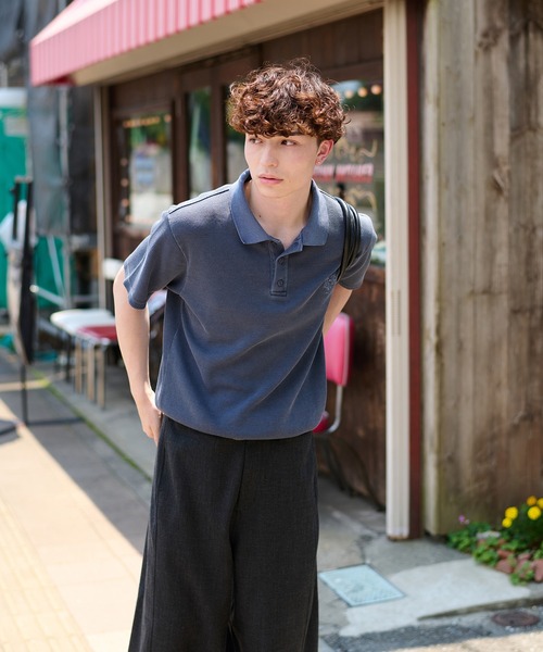 kutir（クティール）の「DRAWCORD THERMAL POLO SHIRT／ドローコードサーマルポロシャツ（ポロシャツ・メンズ・ネイビー/ブラック/杢グレー/グレー・MEDIUM/LARGE）」の19枚目の写真