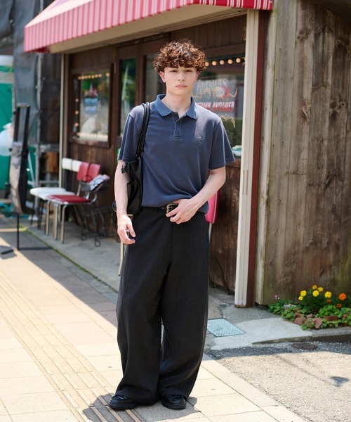kutir（クティール）の「DRAWCORD THERMAL POLO SHIRT／ドローコードサーマルポロシャツ（ポロシャツ・メンズ・ネイビー/ブラック/杢グレー/グレー・MEDIUM/LARGE）」の21枚目の写真