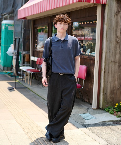 kutir（クティール）の「DRAWCORD THERMAL POLO SHIRT／ドローコードサーマルポロシャツ（ポロシャツ・メンズ・ネイビー/ブラック/杢グレー/グレー・MEDIUM/LARGE）」の22枚目の写真