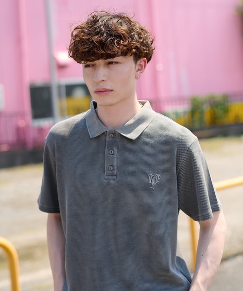 kutir（クティール）の「DRAWCORD THERMAL POLO SHIRT／ドローコードサーマルポロシャツ（ポロシャツ・メンズ・ネイビー/ブラック/杢グレー/グレー・MEDIUM/LARGE）」の12枚目の写真