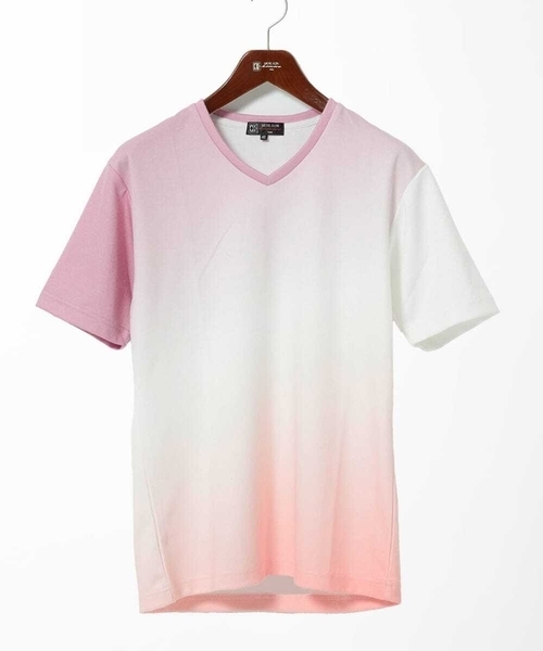 MK MICHEL KLEIN HOMME （エムケーミッシェルクランオム）の「グラデーションカットソー（Tシャツ/カットソー・メンズ・ネイビー/ピンク/ブルー・46/48/51）」の3枚目の写真