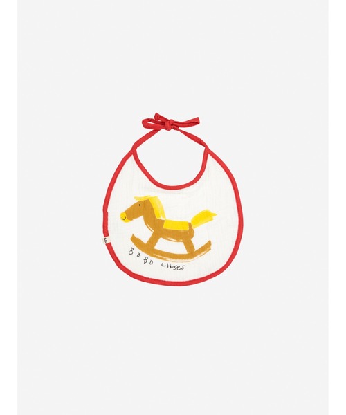 BOBO CHOSES（ボボショーズ）の「Rocking Horse bib set（スタイ/よだれかけ・キッズ・レッド・ONE SIZE）」の3枚目の写真