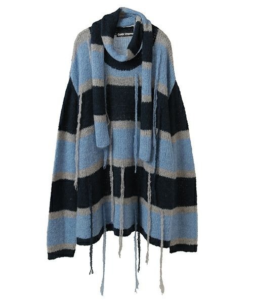 Candy Stripper（キャンディストリッパー）の「SHAGGY FRINGE ニット（ニット/セーター・レディース・チャコール/ライトブルー/グレー・FREE）」の22枚目の写真