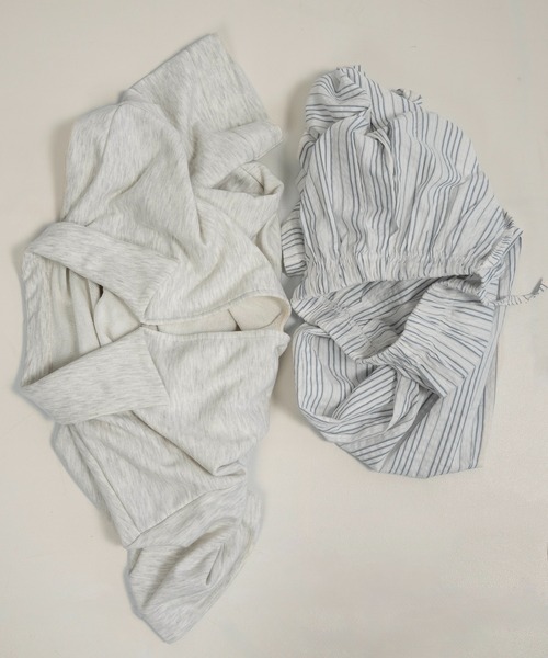 lawgy(ラウジー)の「over size polo like tops / オーバーサイズポロライクトップス(Tシャツ/カットソー・レディース・ブラウン/オートミール/ヘザーグレー・FREE)」の13枚目の写真