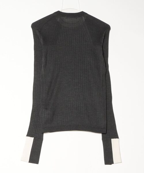 CINOH（チノ）の「SILK CREW NECK TIGHT KNIT（ニット/セーター・レディース・チャコールグレー/ネイビー/ライトグレー・38）」の13枚目の写真