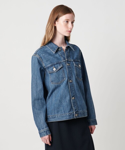 Steven Alan（スティーブンアラン）の「＜Steven Alan＞コットン デニム ブルゾン（デニムジャケット・レディース・ライトブルー/ネイビー・S/M）」の5枚目の写真