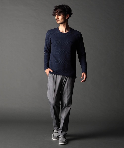 NICOLE CLUB FOR MEN(ニコルクラブフォーメン)の「ジオメトリックブリスタープルオーバー(その他トップス・メンズ・ブラック×グレー/ネイビー系/オフホワイト/ブラック/ホワイト系・X-LARGE/LARGE/MEDIUM)」の8枚目の写真