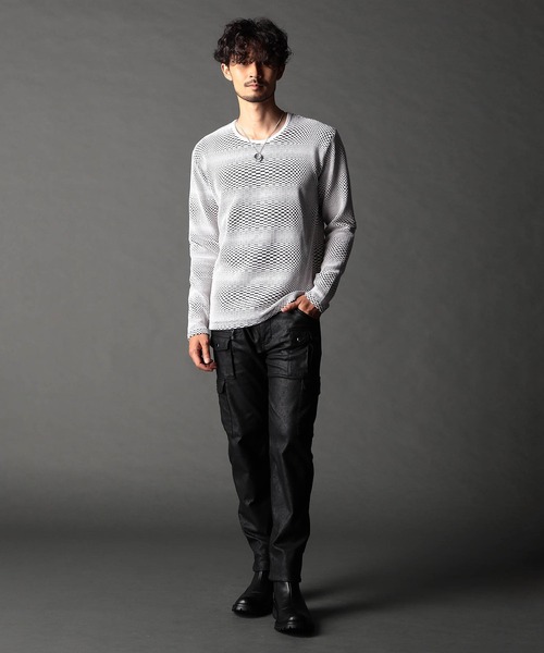 ニコルクラブフォーメン（NICOLE CLUB FOR MEN）/ジオメトリックブリスタープルオーバー ジオメトリックブリスタープルオーバー（その他トップス）｜NICOLE