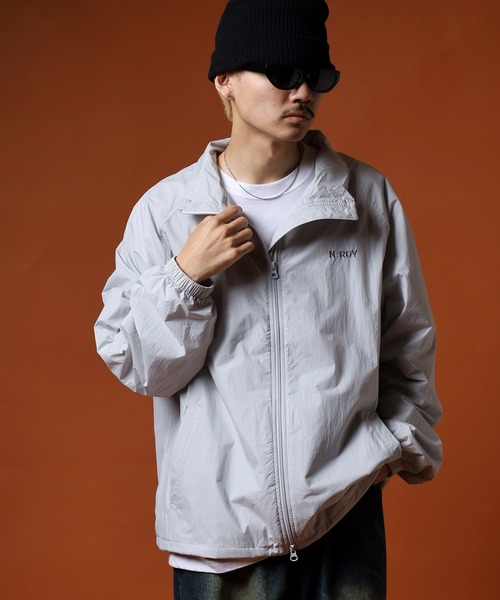 NERDY（ノルディ）の「シアウィンドブレーカー（ナイロンジャケット・メンズ・ブラック/グレー/パープル・S/L/M）」の21枚目の写真