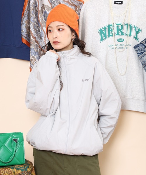 NERDY（ノルディ）の「シアウィンドブレーカー（ナイロンジャケット・メンズ・ブラック/グレー/パープル・S/L/M）」の9枚目の写真