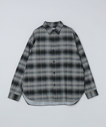 City Ambient Products: 〈洗濯機可能〉レギュラー プリント フランネル チェック シャツ