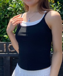 レイヤードライク クロスバックキャミソール 夏服