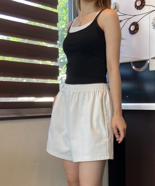 Loco Ocean（ロコオーシャン）の「レイヤードライク クロスバックキャミソール 夏服（キャミソール・レディース・イエロー/ブラック・FREE）」の5枚目の写真