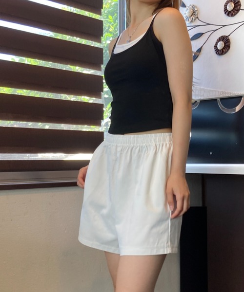 Loco Ocean（ロコオーシャン）の「レイヤードライク クロスバックキャミソール 夏服（キャミソール・レディース・イエロー/ブラック・FREE）」の6枚目の写真