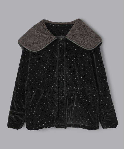 ラインストーンボアブルゾン（ブルゾン）｜Olu.（オルドット）の