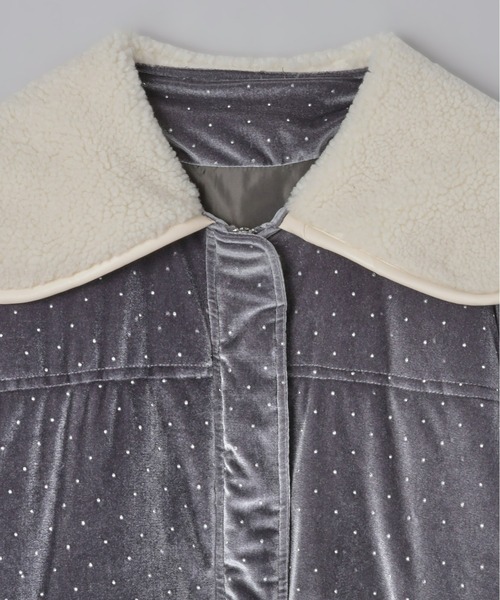 ラインストーンボアブルゾン（ブルゾン）｜Olu.（オルドット）の