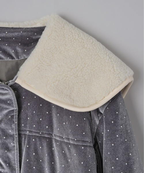 ラインストーンボアブルゾン（ブルゾン）｜Olu.（オルドット）の