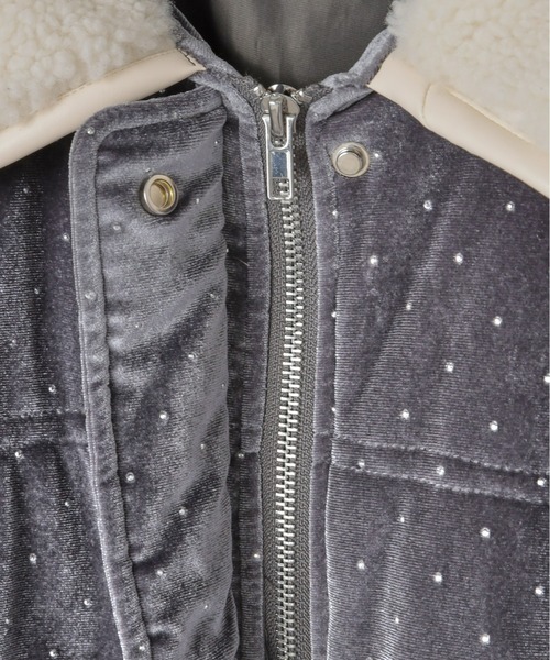 ラインストーンボアブルゾン（ブルゾン）｜Olu.（オルドット）の