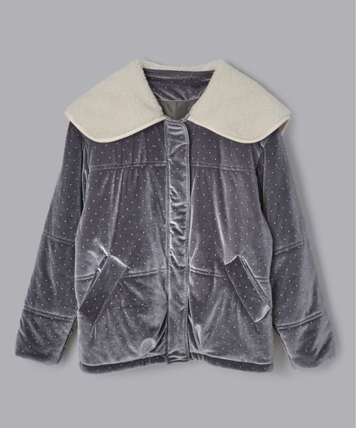 ラインストーンボアブルゾン（ブルゾン）｜Olu.（オルドット）の