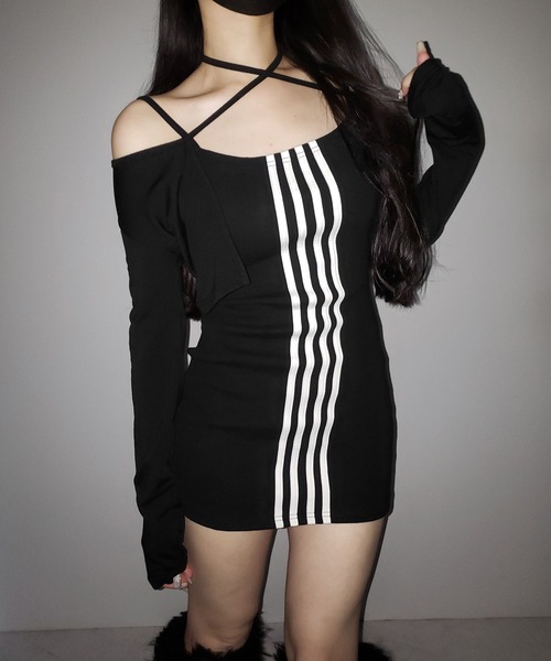 me+em select（ミームセレクト）の「４ラインタイトミニキャミワンピース ／ 4 line tight mini cami onepiece（ワンピース・レディース・ブラック・FREE）」の18枚目の写真