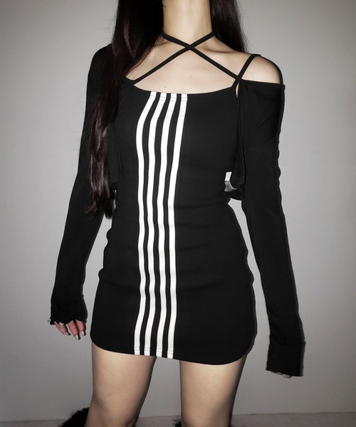me+em select（ミームセレクト）の「４ラインタイトミニキャミワンピース ／ 4 line tight mini cami onepiece（ワンピース・レディース・ブラック・FREE）」の19枚目の写真