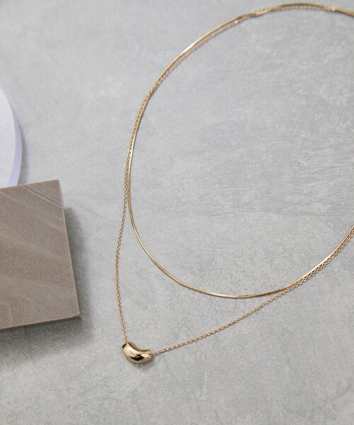 VIS（ビス）の「ビーントップレイヤードネックレス（ネックレス・レディース・ゴールド/シルバー・FREE）」の2枚目の写真