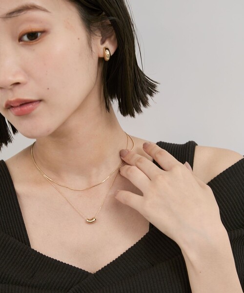 VIS（ビス）の「ビーントップレイヤードネックレス（ネックレス・レディース・ゴールド/シルバー・FREE）」の4枚目の写真