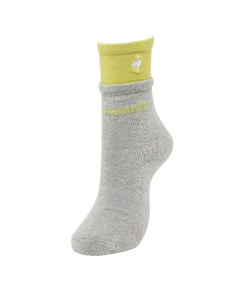 le coq sportif GOLF(ルコックスポルティフゴルフ)の「2重履き風 レギュラー丈ソックス【返品不可商品】(ソックス/靴下・レディース・ホワイト/グレー/ネイビー/グリーン・22-24)」の3枚目の写真