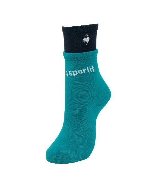 le coq sportif GOLF(ルコックスポルティフゴルフ)の「2重履き風 レギュラー丈ソックス【返品不可商品】(ソックス/靴下・レディース・ホワイト/グレー/ネイビー/グリーン・22-24)」の1枚目の写真