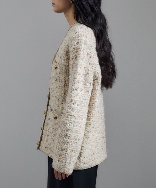 SALON adam et rope'（サロン アダム エ ロペ）の「ツイードニットV