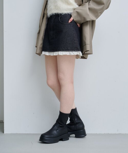 Kastane（カスタネ）の「フリルデニムミニスカート（スカート）」 - WEAR