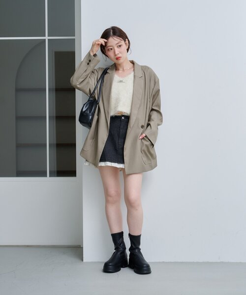 セール】フリルデニムミニスカート（スカート）｜Kastane（カスタネ