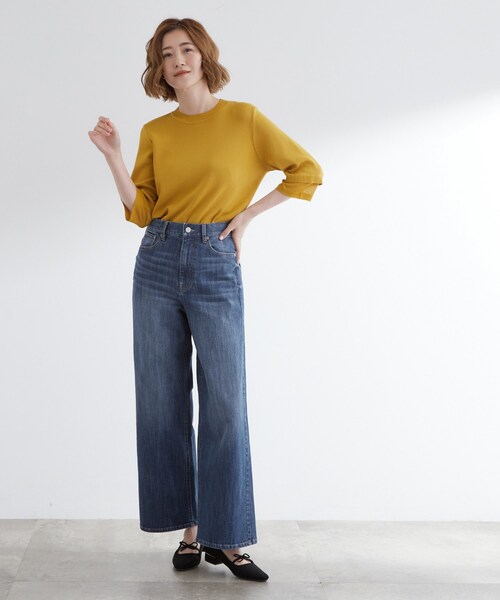 grove(グローブ)の「【美シルエット/選べる着丈】大人のためのバギーデニム(デニムパンツ・レディース・ブルー系その他/ネイビー/ブルー・02/03/00/01/04/05/22/23/21)」の11枚目の写真