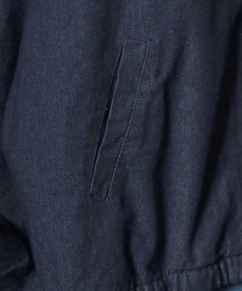 ANPAS(アンパス)の「Dolman Sleeve Denim Jacket One Wash Double Zip/ワンウォッシュ ドルマンスリーブ ダブルジップ デニムジャケット ブルゾン メンズ レディース(ブルゾン・メンズ・ブルー/ブラック・M/L)」の7枚目の写真
