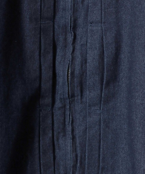 ANPAS(アンパス)の「Dolman Sleeve Denim Jacket One Wash Double Zip/ワンウォッシュ ドルマンスリーブ ダブルジップ デニムジャケット ブルゾン メンズ レディース(ブルゾン・メンズ・ブルー/ブラック・M/L)」の5枚目の写真
