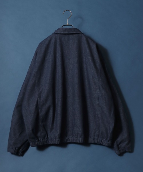 ANPAS(アンパス)の「Dolman Sleeve Denim Jacket One Wash Double Zip/ワンウォッシュ ドルマンスリーブ ダブルジップ デニムジャケット ブルゾン メンズ レディース(ブルゾン・メンズ・ブルー/ブラック・M/L)」の3枚目の写真