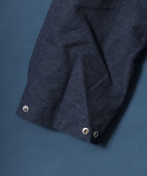 ANPAS(アンパス)の「Dolman Sleeve Denim Jacket One Wash Double Zip/ワンウォッシュ ドルマンスリーブ ダブルジップ デニムジャケット ブルゾン メンズ レディース(ブルゾン・メンズ・ブルー/ブラック・M/L)」の11枚目の写真