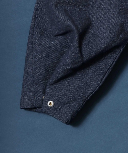 ANPAS(アンパス)の「Dolman Sleeve Denim Jacket One Wash Double Zip/ワンウォッシュ ドルマンスリーブ ダブルジップ デニムジャケット ブルゾン メンズ レディース(ブルゾン・メンズ・ブルー/ブラック・M/L)」の10枚目の写真