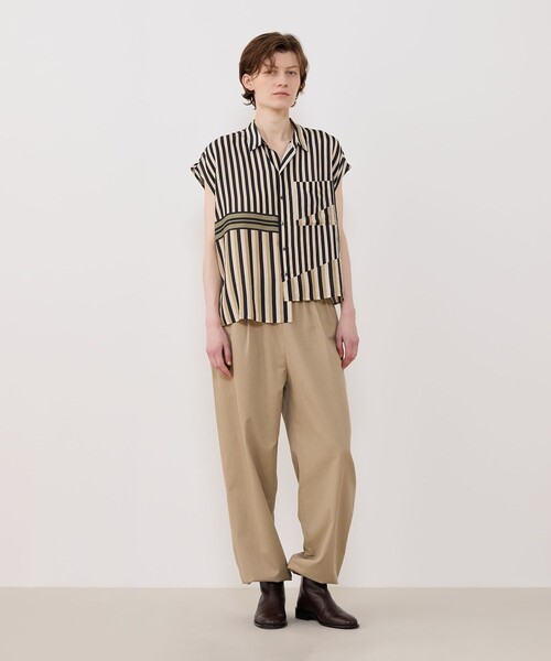 GALERIE VIE(ギャルリー ヴィー)の「ノンマーセライズドコットン イージートラックパンツ(その他パンツ・レディース・ネイビー/ベージュ/ホワイト・32/36)」の4枚目の写真