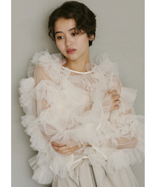 tulle veil tops（シャツ/ブラウス）｜NOTREemor（ノートルエモア）の