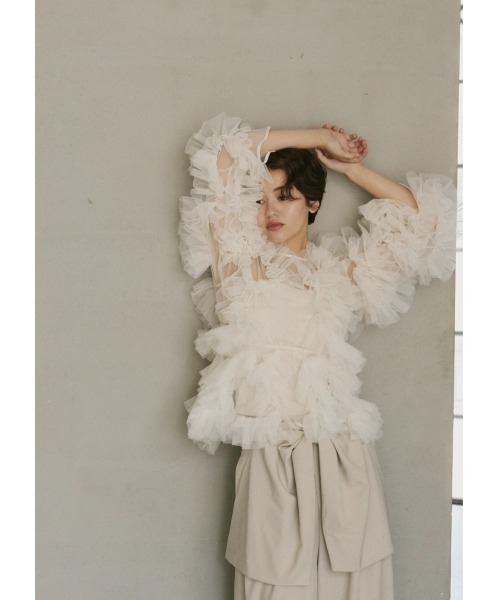 tulle veil tops（シャツ/ブラウス）｜NOTREemor（ノートルエモア）の