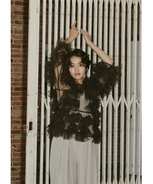 NOTREemor（ノートルエモア）の「tulle veil tops（シャツ/ブラウス