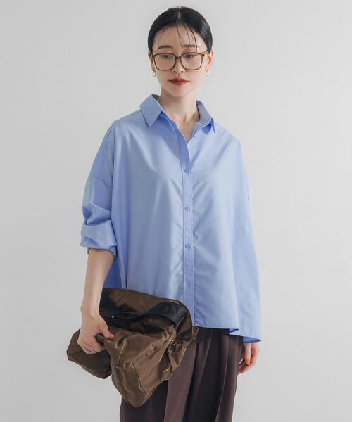 URBAN RESEARCH(アーバンリサーチ)の「ドルマンスリーブシャツ(シャツ/ブラウス・レディース・ベージュ/ブルー系その他/チャコールグレー・FREE)」の14枚目の写真