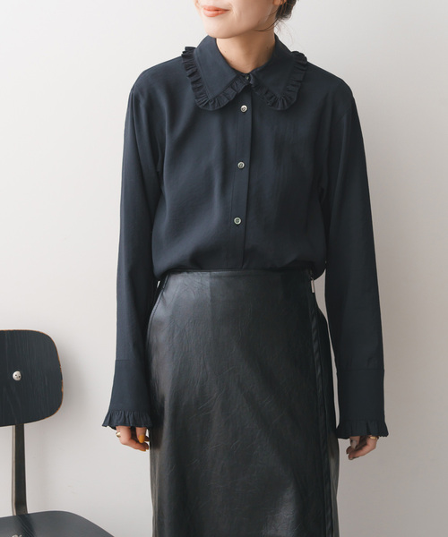 Spick and Span スピックアンドスパン フリルカラーブラウス 追加》フリルカラーブラウス（シャツ/ブラウス）｜Spick & Span