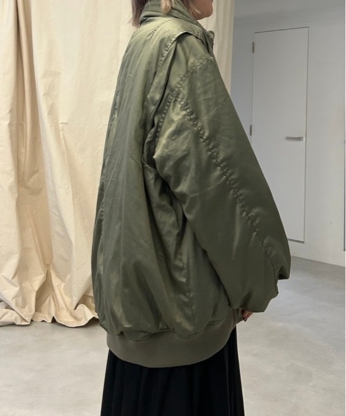 JEANASIS（ジーナシス）の「【細部にまでこだわった万能アイテム】Army BIGブルゾン/588963（ブルゾン・レディース・オフホワイト/ブラック/カーキ/ブラウン系その他・FREE）」の5枚目の写真