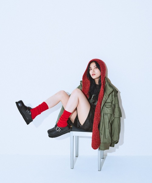 JEANASIS（ジーナシス）の「【細部にまでこだわった万能アイテム】Army BIGブルゾン/588963（ブルゾン・レディース・オフホワイト/ブラック/カーキ/ブラウン系その他・FREE）」の11枚目の写真