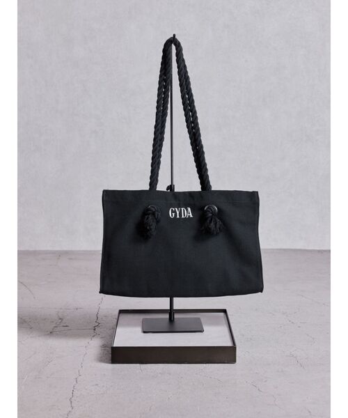 GYDA(ジェイダ)の「GYDAロープMトートBAG(トートバッグ・レディース・その他1/アイボリー/ブラック・FREE)」の2枚目の写真