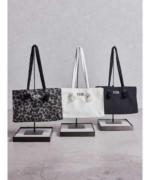 GYDA(ジェイダ)の「GYDAロープMトートBAG(トートバッグ・レディース・その他1/アイボリー/ブラック・FREE)」の9枚目の写真