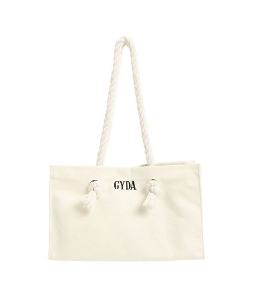 GYDA(ジェイダ)の「GYDAロープMトートBAG(トートバッグ・レディース・その他1/アイボリー/ブラック・FREE)」の6枚目の写真